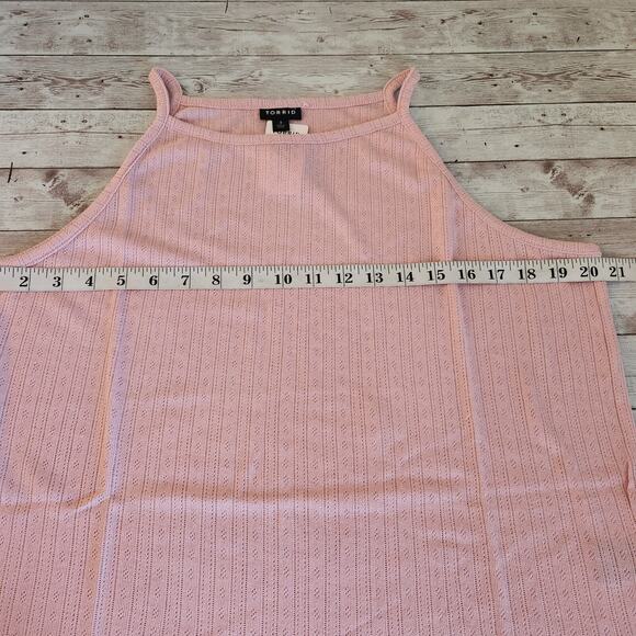 Torrid Pointelle High Neck Crop Top 3X NWT - Picture 8 of 10